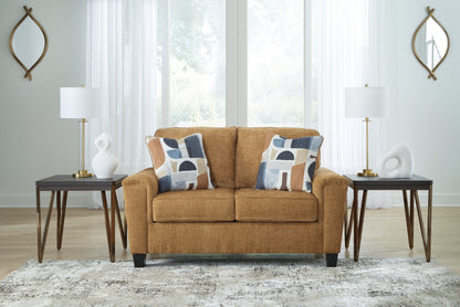 Ocala Furniture Outlet - Ashley Furniture - Erinslane Living Room - Loveseat / Honey - 2520735
