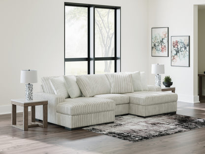 Ocala Furniture Outlet - Ashley Furniture - Stupendous Sectional - RAF 3-Piece Sectional with Double Chaise / Alloy - 25903S4