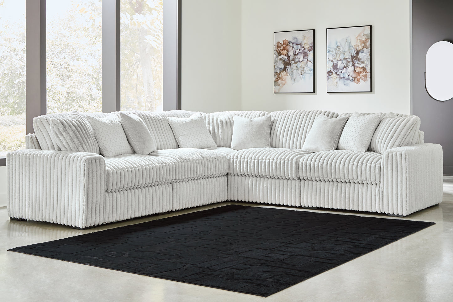 Ocala Furniture Outlet - Ashley Furniture - Stupendous Sectional - RAF 5-Piece Sectional / Alloy - 25903S24