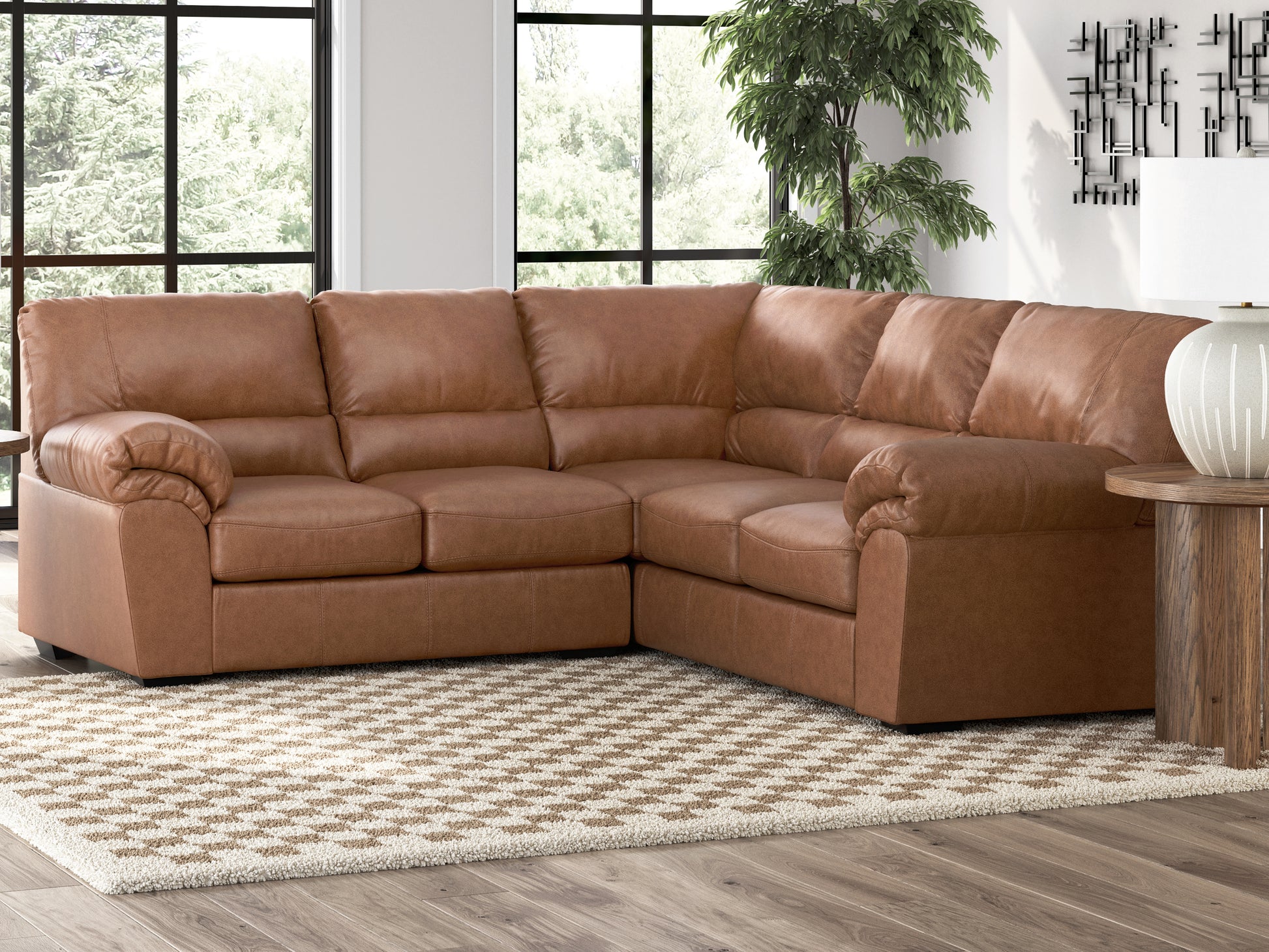 Ocala Furniture Outlet - Ashley Furniture - WillowBend Sectional - RAF 2-Piece Sectional / Caramel - PC27704S1