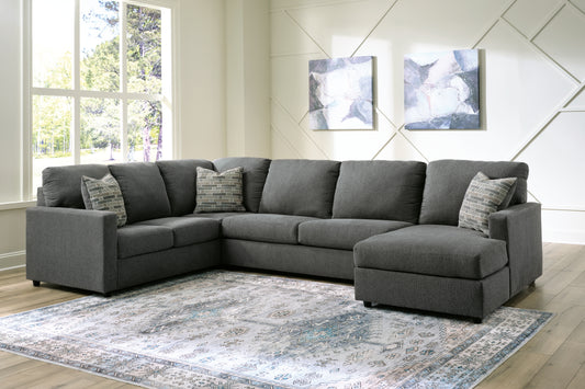 Ocala Furniture Outlet - Ashley Furniture - Edenfield Sectional - RAF 3-Piece Sectional with Chaise / Linen - 29004S1