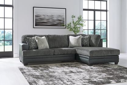 Ocala Furniture Outlet - Ashley Furniture - Brixley Pier Sectional - LAF 2-Piece Sectional with Chaise / Graphite - 29906S2