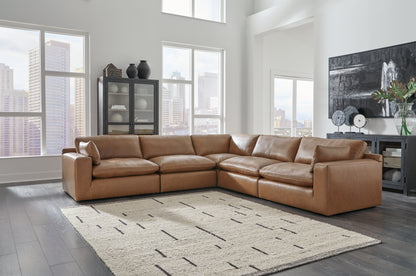 Ocala Furniture Outlet - Ashley Furniture - Emilia Sectional - RAF 5-Piece Sectional / Caramel - 30901S4