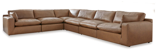 Ocala Furniture Outlet - Ashley Furniture - Emilia Sectional - RAF 7-Piece Sectional / Caramel - 30901S6
