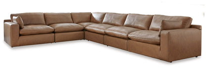 Ocala Furniture Outlet - Ashley Furniture - Emilia Sectional - RAF 7-Piece Sectional / Caramel - 30901S6