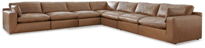 Ocala Furniture Outlet - Ashley Furniture - Emilia Sectional - RAF 7-Piece Sectional / Caramel - 30901S6