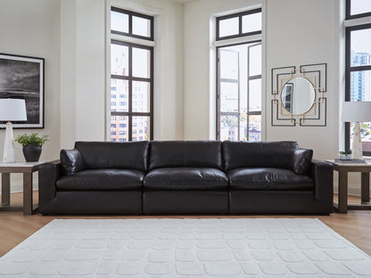 Ocala Furniture Outlet - Ashley Furniture - Emilia Sectional - RAF 3-Piece Sectional Sofa / Black - 30902S2