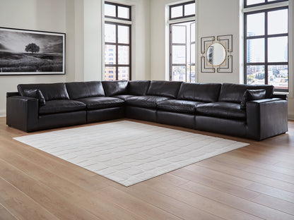 Ocala Furniture Outlet - Ashley Furniture - Emilia Sectional - RAF 6-Piece Sectional / Black - 30902S5
