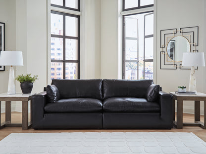 Ocala Furniture Outlet - Ashley Furniture - Emilia Sectional - RAF 2-Piece Sectional Loveseat / Black - 30902S1