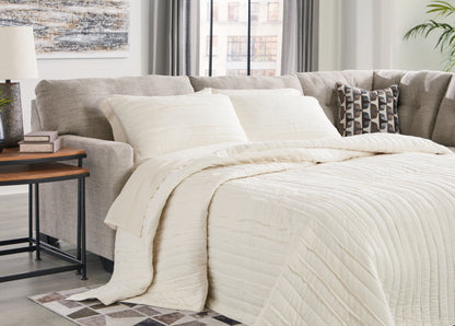 Ocala Furniture Outlet - Ashley Furniture - Mahoney Sectional - 2-Piece Sleeper Sectional with Chaise / Pebble - 31004S4