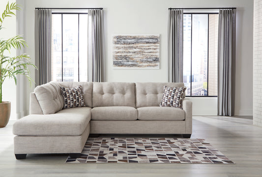 Ocala Furniture Outlet - Ashley Furniture - Mahoney Sectional - 2-Piece Sleeper Sectional with Chaise / Chocolate - 31005S4