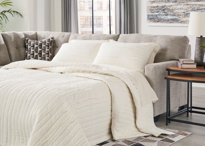 Ocala Furniture Outlet - Ashley Furniture - Mahoney Sectional - RAF 2-Piece Sleeper Sectional with Chaise / Pebble - 31004S3