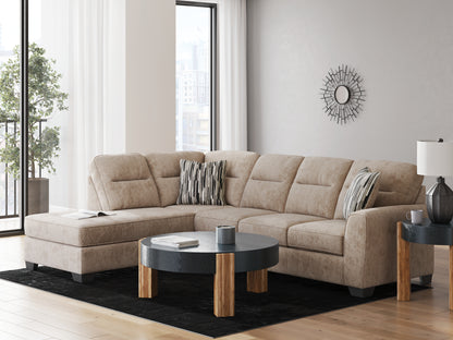 Ocala Furniture Outlet - Ashley Furniture - Olten Sectional - LAF 2-Piece Sectional with Chaise / Mocha - 31304S2