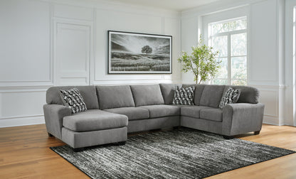 Ocala Furniture Outlet - Ashley Furniture - Birkdale Court Sectional - RAF 3-Piece Sectional with Chaise / Gray - 32402S1