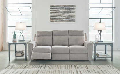 Ocala Furniture Outlet - Ashley Furniture - Barnsana Living Room - Reclining Power Sofa / Ash - 3320187