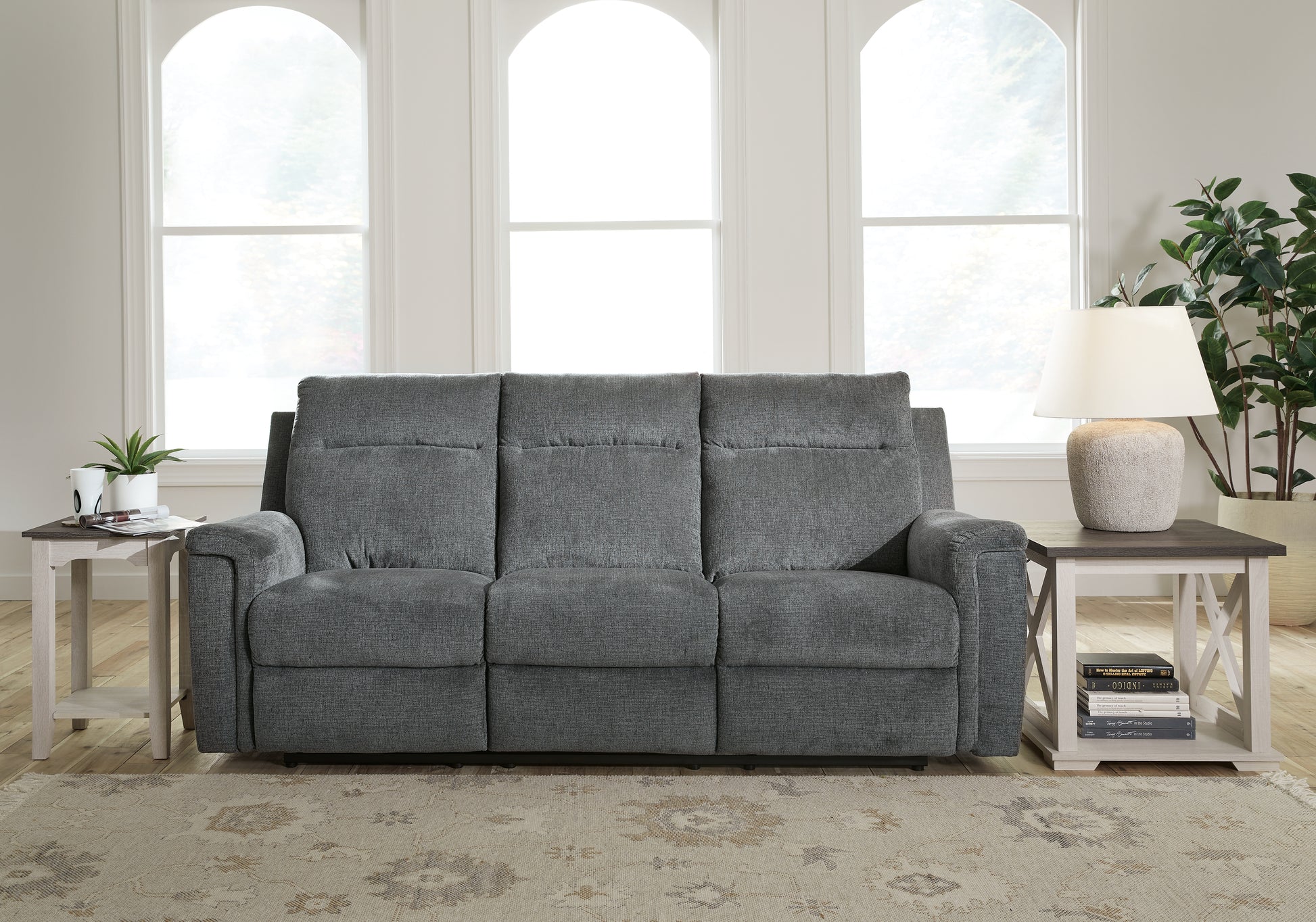 Ocala Furniture Outlet - Ashley Furniture - Barnsana Living Room - Reclining Power Sofa / Gravel - 3320287