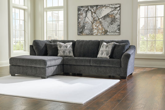 Ocala Furniture Outlet - Ashley Furniture - Biddeford Sectional - RAF 2-Piece Sectional with Chaise / Shadow - 35504S1