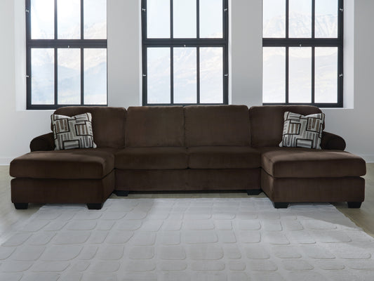 Ocala Furniture Outlet - Ashley Furniture - Kimlee Sectional - RAF 3-Piece Sectional with Chaise / Chocolate - PC35603S1