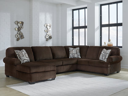 Ocala Furniture Outlet - Ashley Furniture - Kimlee Sectional - RAF 3-Piece Sectional with Chaise / Chocolate - PC35603S1