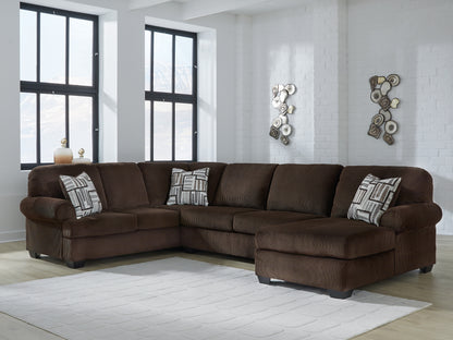 Ocala Furniture Outlet - Ashley Furniture - Kimlee Sectional - LAF 3-Piece Sectional with Chaise / Chocolate - PC35603S2