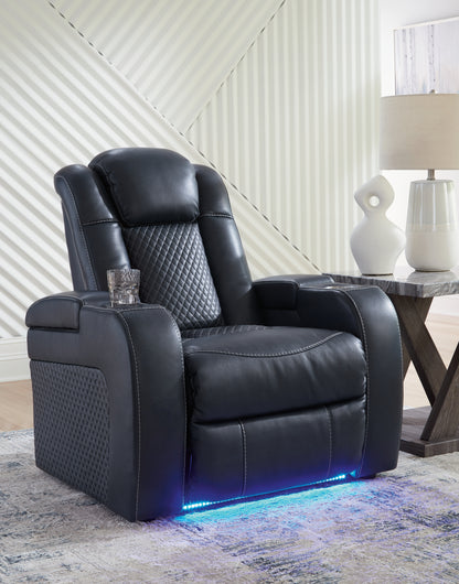 Ocala Furniture Outlet - Ashley Furniture - Fyne-Dyme Living Room - PWR Recliner/ADJ Headrest / Sapphire - 3660313