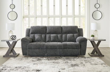 Ocala Furniture Outlet - Ashley Furniture - Frohn Living Room - Reclining Sofa / Graphite - 3740688