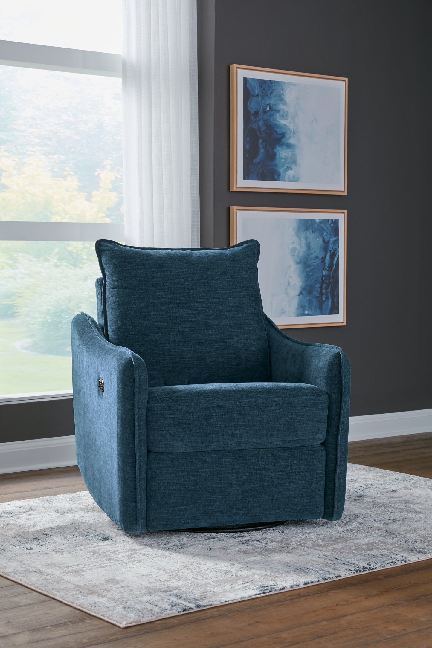 Ocala Furniture Outlet - Ashley Furniture - McBurg Living Room - Swivel Power Recliner / Taupe - 4480228