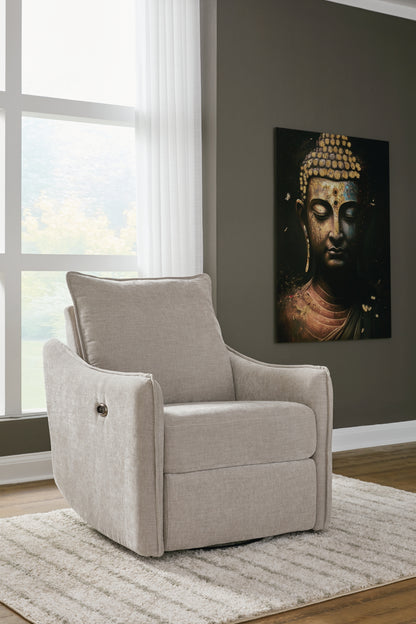 Ocala Furniture Outlet - Ashley Furniture - McBurg Living Room - Swivel Power Recliner / Taupe - 4480228