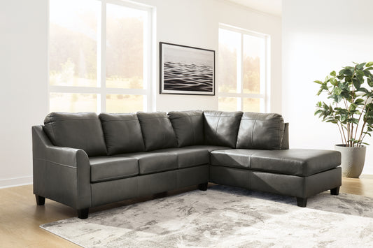 Ocala Furniture Outlet - Ashley Furniture - Valderno Sectional - LAF 2-Piece Sectional with Chaise / Fog - 47804S1