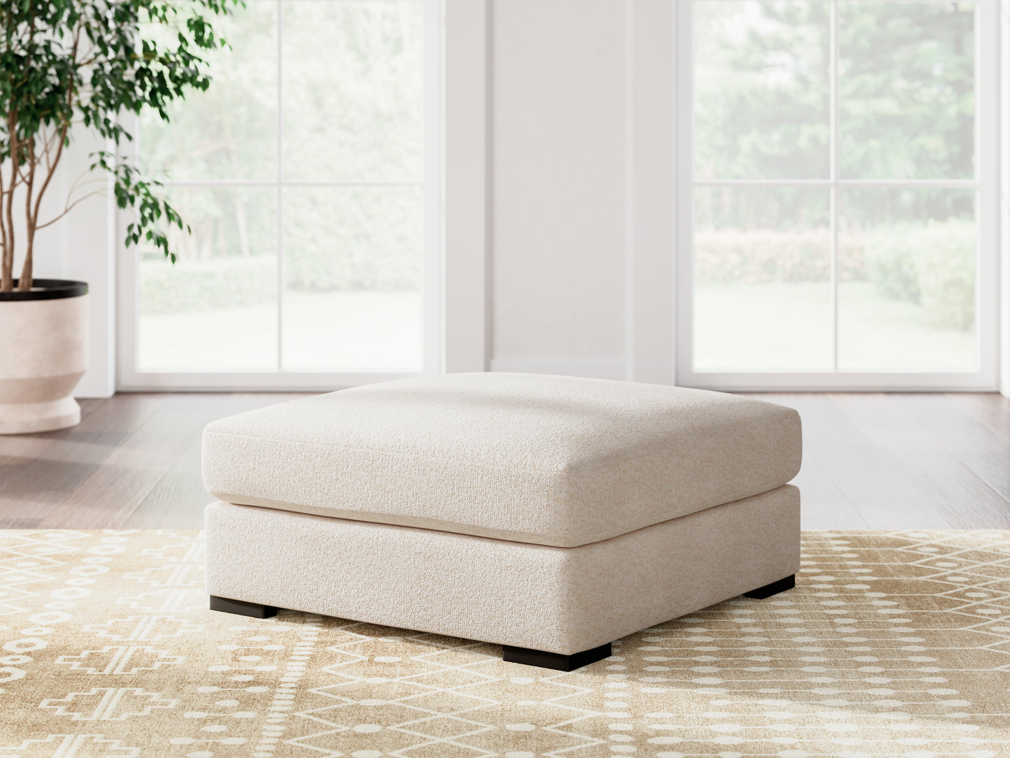 Ocala Furniture Outlet - Ashley Furniture - Donelson Creek Living Room - Oversized Accent Ottoman / Vanilla - 4800208