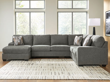 Ocala Furniture Outlet - Ashley Furniture - Revenna Sectional - RAF 3-Piece Sleeper Sectional with Chaise / Greystone - PC48405S5
