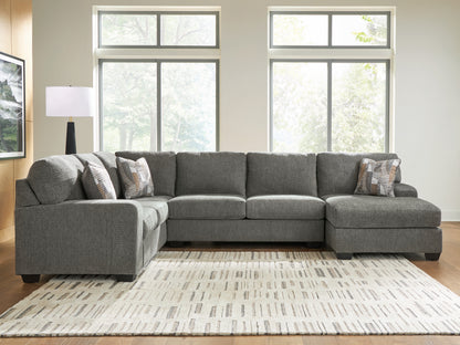 Ocala Furniture Outlet - Ashley Furniture - Revenna Sectional - LAF 3-Piece Sleeper Sectional with Chaise / Greystone - PC48405S6