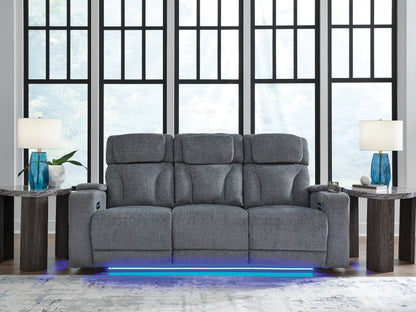 Ocala Furniture Outlet - Ashley Furniture - Studio Cave Living Room - PWR REC Loveseat/CON/ADJ HDRST / Steel - PC4980218