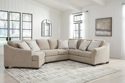 Ocala Furniture Outlet - Ashley Furniture - Brogan Bay Sectional - 3-Piece Sectional with Cuddler / Cork - 52705S2