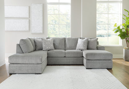 Ocala Furniture Outlet - Ashley Furniture - Casselbury Sectional - RAF 2-Piece Sectional with Chaise / Cement - 52906S2