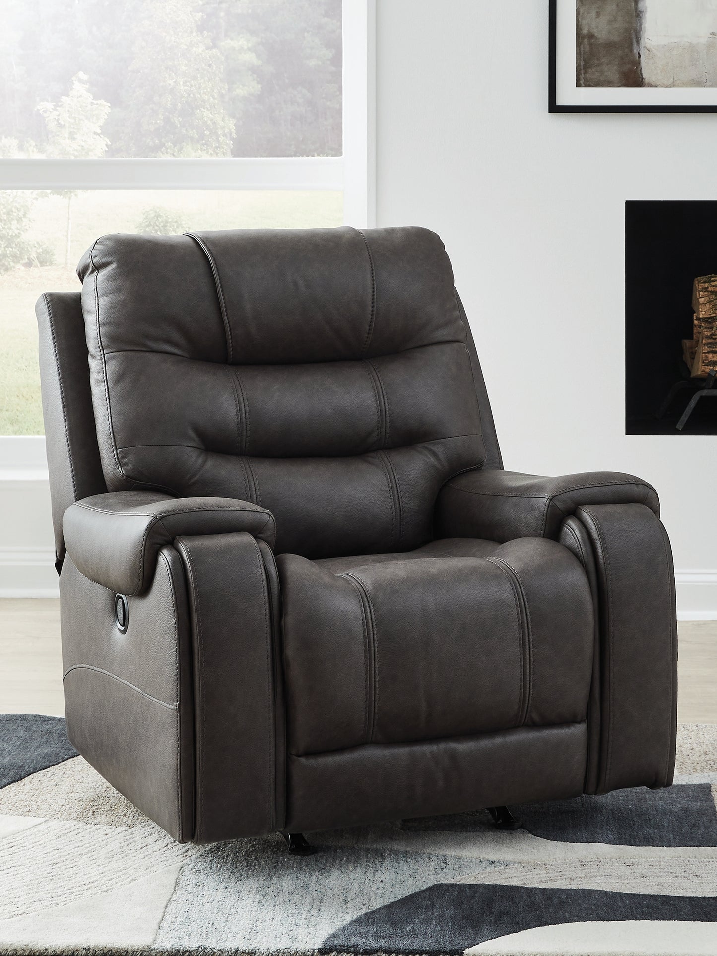 Ocala Furniture Outlet - Ashley Furniture - Femley Living Room - Rocker Recliner / Smoke - PC5330625