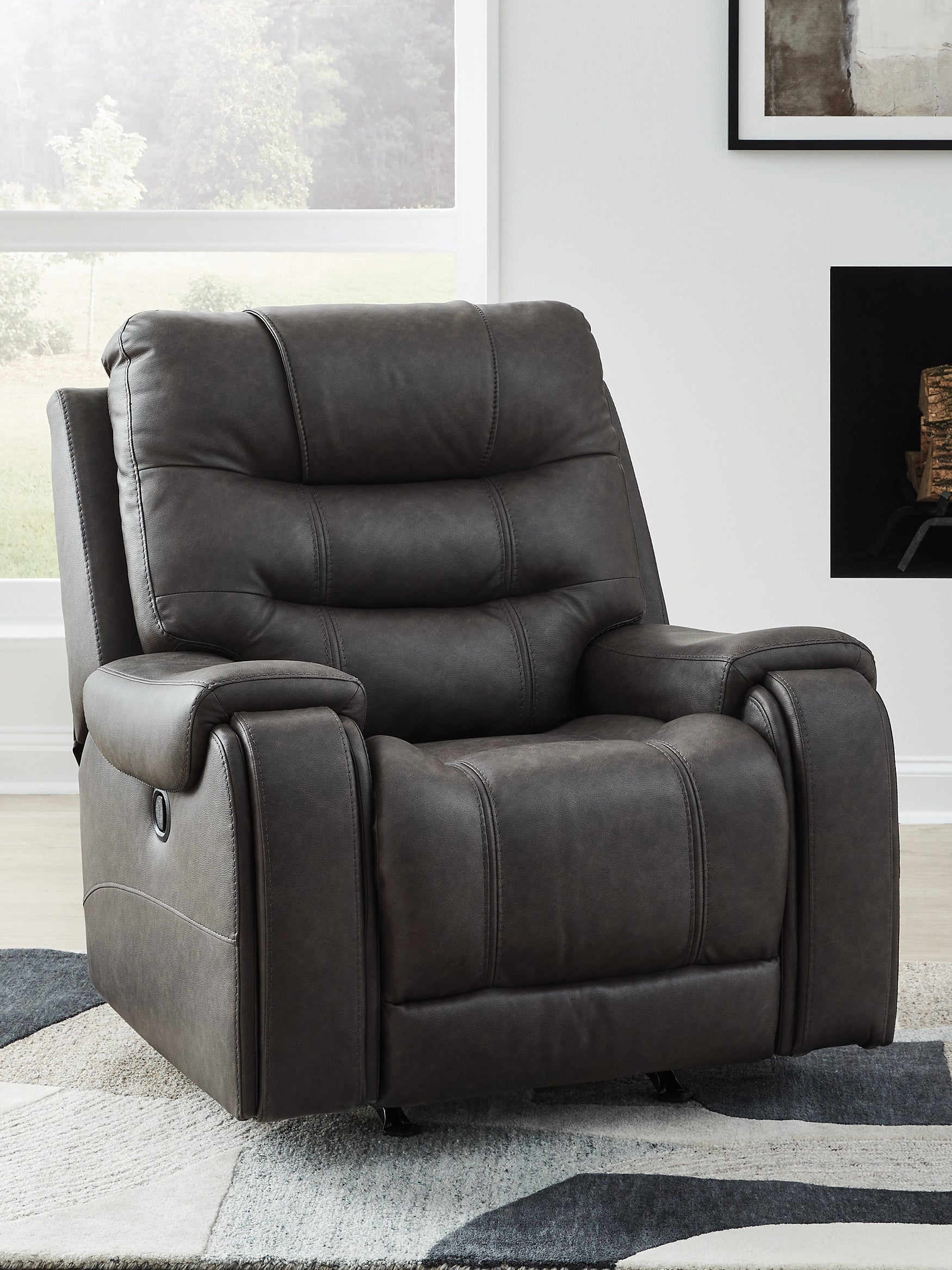 Ocala Furniture Outlet - Ashley Furniture - Femley Living Room - Rocker Recliner / Smoke - PC5330625