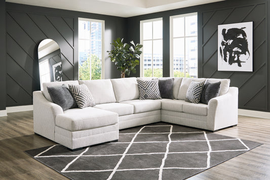 Ocala Furniture Outlet - Ashley Furniture - Koralynn Sectional - LAF 3-Piece Sectional with Chaise / Stone - 54102S2