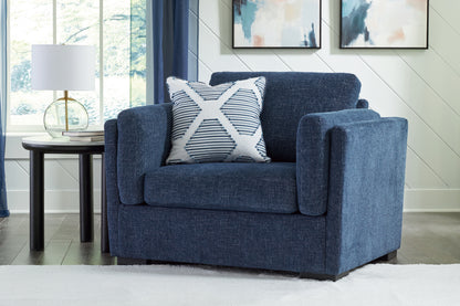 Ocala Furniture Outlet - Ashley Furniture - Evansley Living Room - Chair and a Half / Navy - 5450223