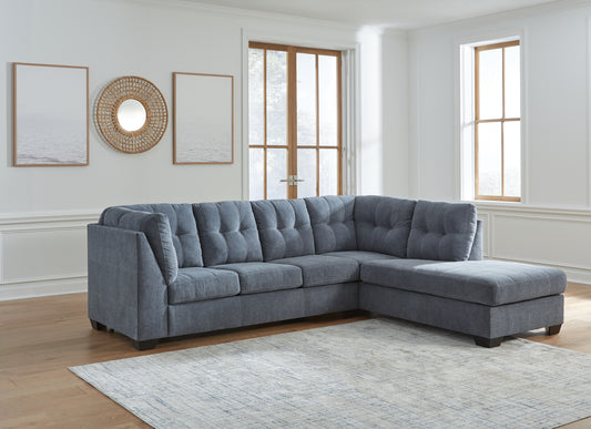 Ocala Furniture Outlet - Ashley Furniture - Marleton Sectional - RAF 2-Piece Sleeper Sectional with Chaise / Gray - 55305S3