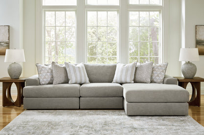 Ocala Furniture Outlet - Ashley Furniture - Avaliyah Sectional - RAF 3-Piece Sectional with Chaise / Ash - 58103S4