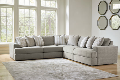 Ocala Furniture Outlet - Ashley Furniture - Avaliyah Sectional - RAF 5-Piece Sectional / Ash - 58103S6