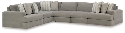 Ocala Furniture Outlet - Ashley Furniture - Avaliyah Sectional - RAF 6-Piece Sectional / Ash - 58103S7