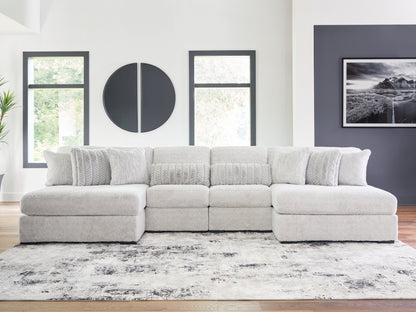 Ocala Furniture Outlet - Ashley Furniture - Cuddle Plush Sectional - RAF 10-Piece Sectional / Arctic - PC59106S10
