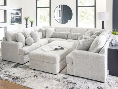 Ocala Furniture Outlet - Ashley Furniture - Cuddle Plush Sectional - RAF 10-Piece Sectional / Arctic - PC59106S10