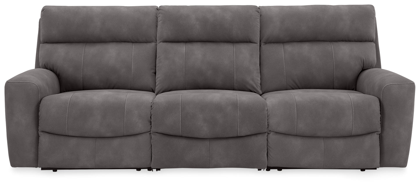 Ocala Furniture Outlet - Ashley Furniture - Next-Gen DuraPella Sectional - 3-Piece Power Reclining Sectional / Slate - 61003S9