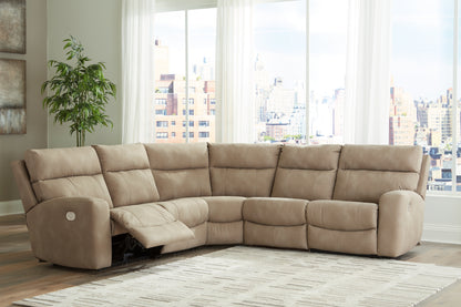Ocala Furniture Outlet - Ashley Furniture - Next-Gen DuraPella Sectional - 5-Piece Power Reclining Sectional / Sand - 61004S6