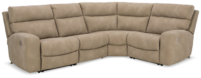 Ocala Furniture Outlet - Ashley Furniture - Next-Gen DuraPella Sectional - 4-Piece Power Reclining Sectional / Sand - 61004S4