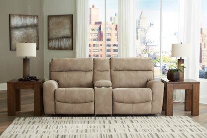 Ocala Furniture Outlet - Ashley Furniture - Next-Gen DuraPella Sectional - 3-Piece Power Reclining Sectional Loveseat with Console / Sand - 61004S3