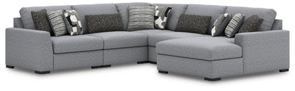 Ocala Furniture Outlet - Ashley Furniture - Bealton Sectional - RAF 5-Piece Sectional with Chaise / Salt and Pepper - 61305S7